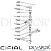 Cifial 32410NP U Podium Mono Bidet Mixer Dimension